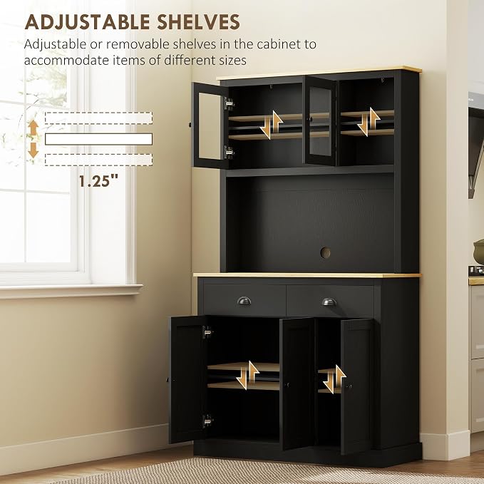 HOMCOM Kitchen Pantry Storage Cabinet - Image 5