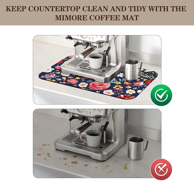 Colorful Floral Coffee Mat Dish Drying Mats - Image 6