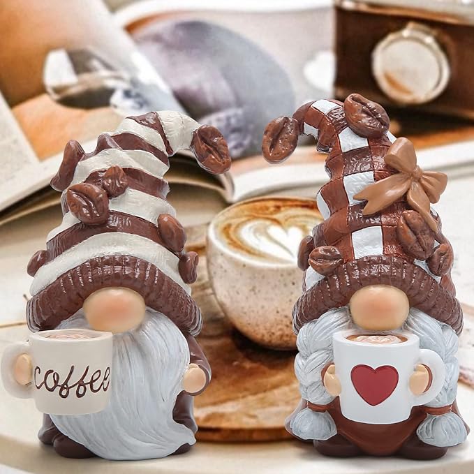 Hodao Gnome Decor Set of 2 Resin Coffee Lover Gifts - Image 7