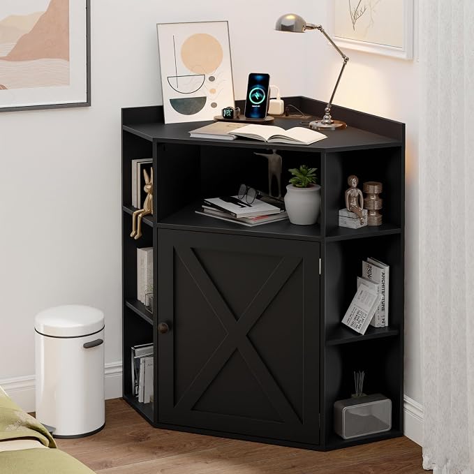 Vabches Corner Cabinet, Corner Storage Shelf - Image 5