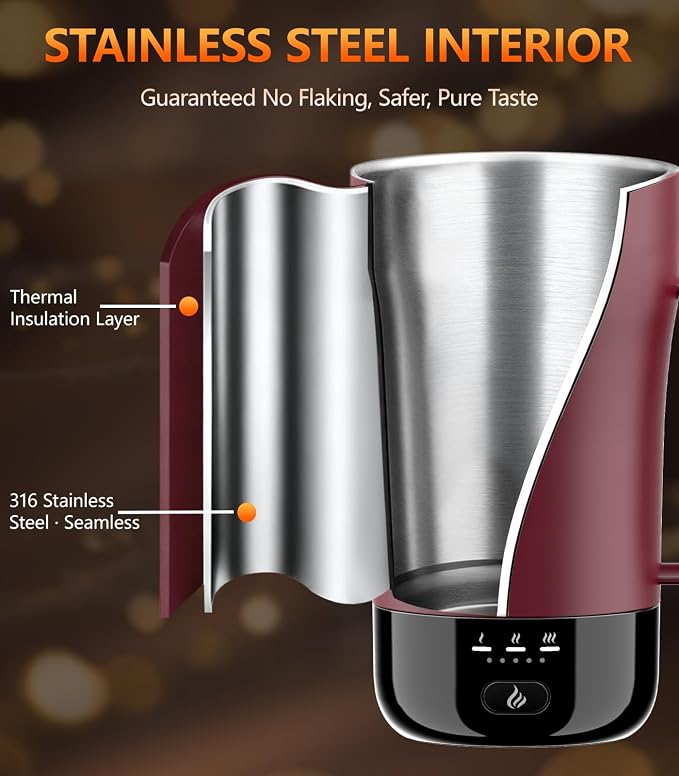 Self-Heating Coffee Mug, 14oz Heated Coffee Mug - Image 5