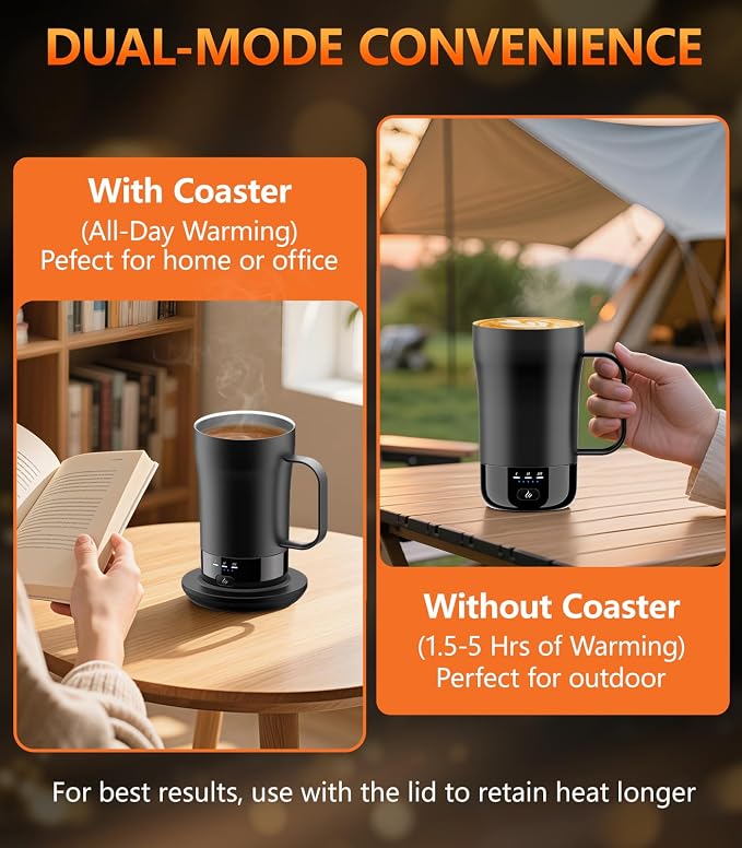 Self-Heating Coffee Mug, 14oz Heated Coffee Mug Rechargeable - Image 3