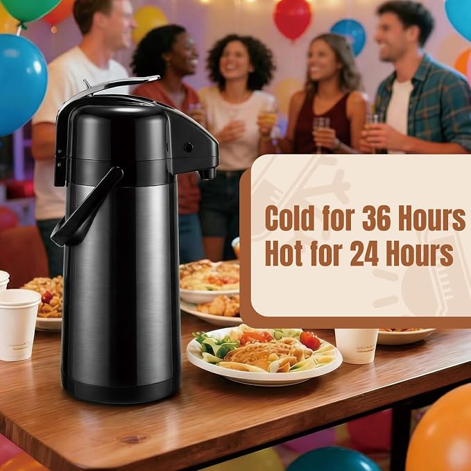 Upgraded Airpot Coffee Carafe - 84oz/2.5L Coffee Carafe - Image 4