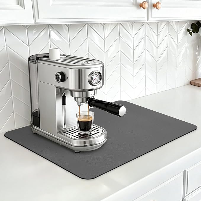 LOPNUR Kitchen Dish Drying Mat, Diatomite Coffee Mat, Super Absorbent Dish - Image 2