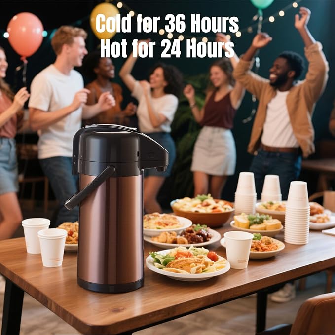 Upgraded Airpot Coffee Carafe - 84oz/2.5L Coffee Carafe - Image 5