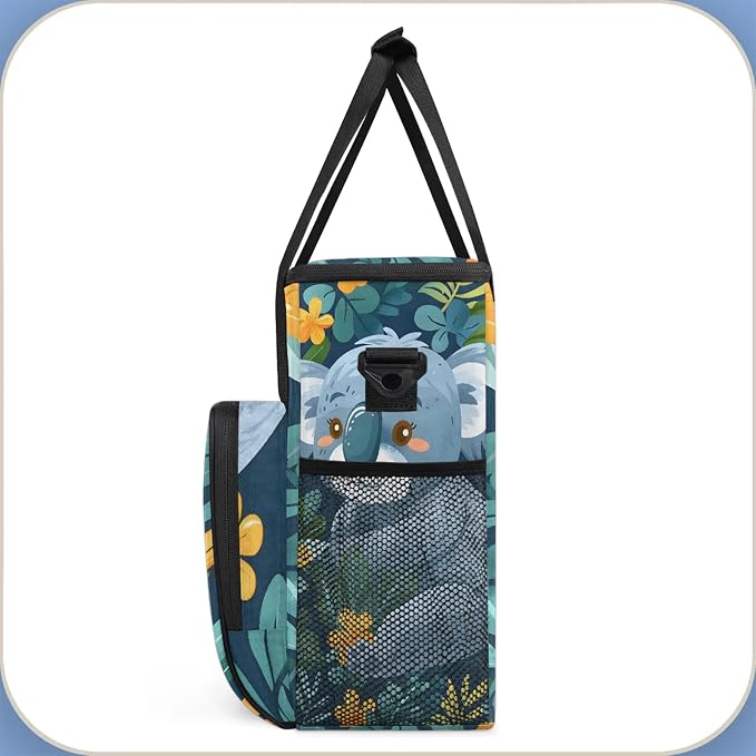 Cartoon Koala Coffee Maker Carring Bag, Large Insulated Storage Organizer Case - Image 4