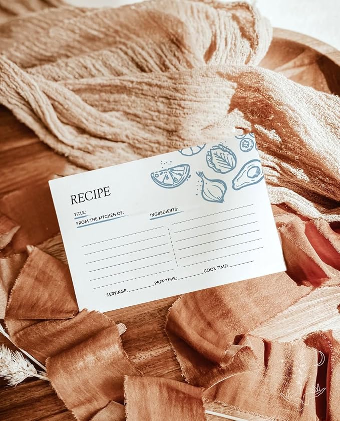 Recipe Cards, 4x6 Recipe Cards for Bridal Shower and Weddings, Double-Sided - Image 6