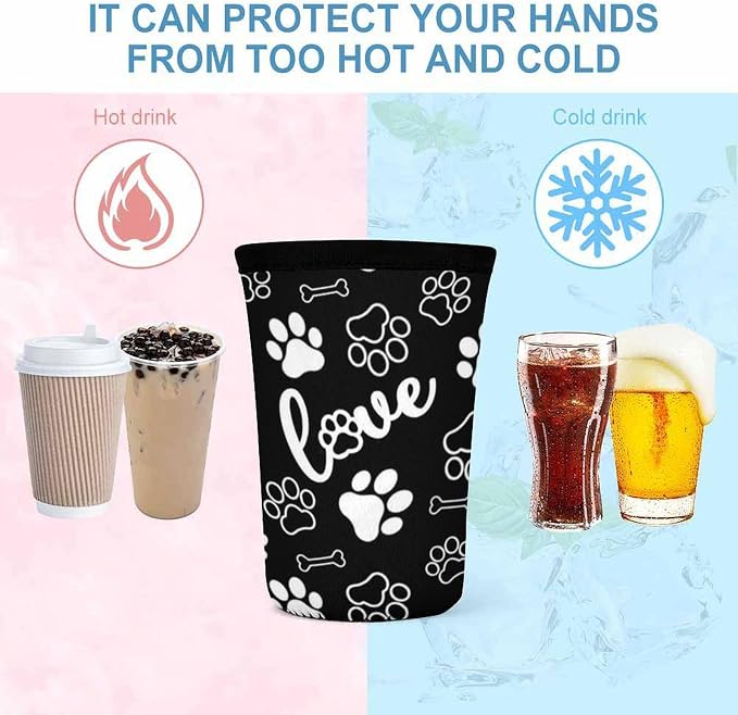 Paw Print Coffee Cup Sleeves - Image 5