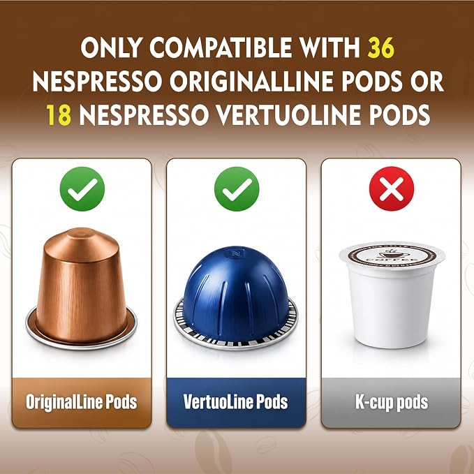 Coffee Pod Holder for Countertop Coffee Bar Organizer 36 Capacity Capsule Pods - Image 4