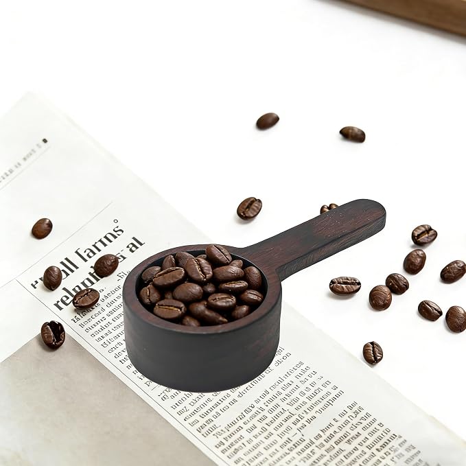 Walnut Wooden Coffee Scoop, Milk Powder, Solid Wood Tablespoon - Image 3