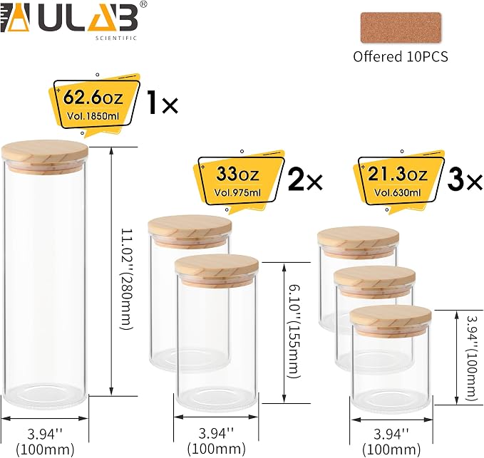 ULAB 3.5mm Thick Glass Food Container Set - Image 5