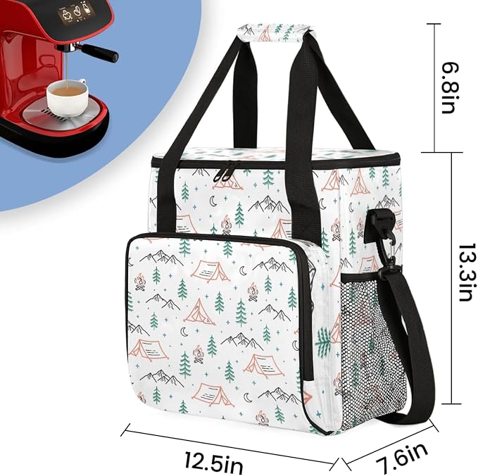 Camping Coffee Maker Travel Bag, Camping Large Carrying Storage Case Insulated - Image 2