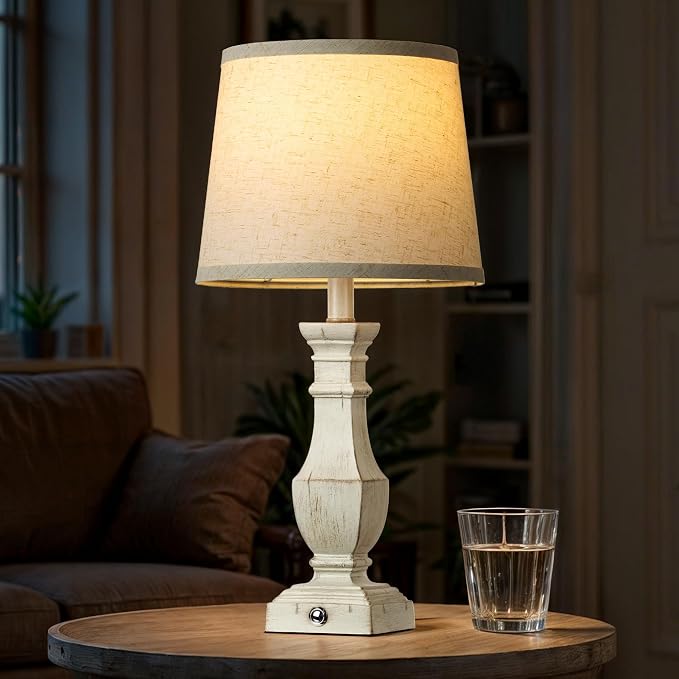 ROTTOGOON Dimmable Table Lamps Set of 2, Rustic Farmhouse Table Lamps - Image 7
