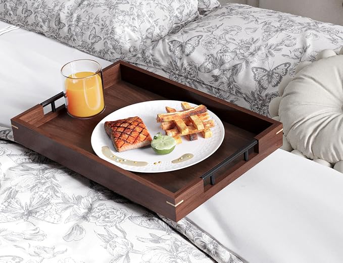 Fibogollo Walnut Wood Set of 2 Serving Tray - Image 3