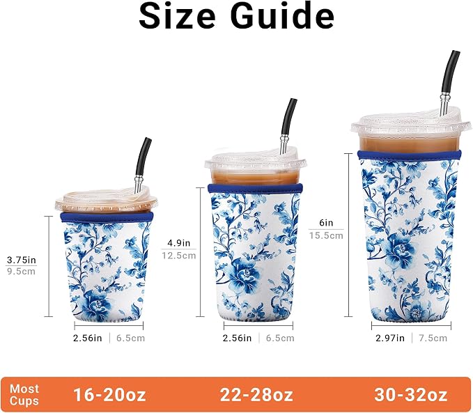 Iced Coffee Sleeve Reusable Medium 22-28oz - Image 2