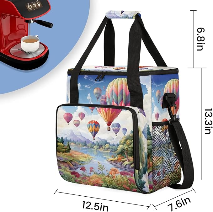 Hot Air Balloon Coffee Maker Carring Bag, Large Insulated Storage Organizer - Image 2