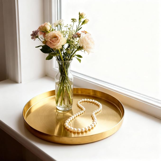 Gold Tray Round Serving Platter - Image 5