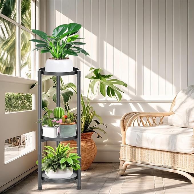 3 Tier Plant Stand Indoor, Flower Pot Holder Shelf Outdoor Plant Display Rack - Image 3