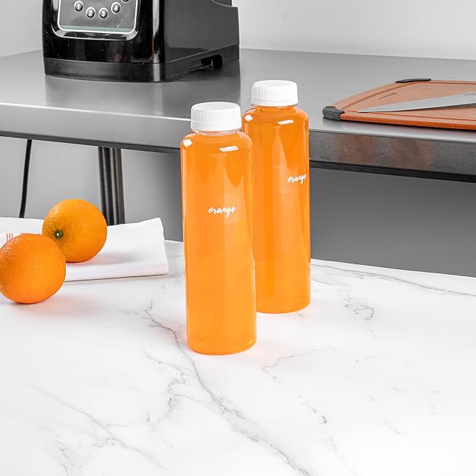 Restaurantware Label Tek 1.9 x 1 Inch Orange Juice Bottle Labels 100 - Image 3
