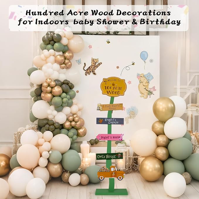 Winnie Baby Shower Decorations | Lighted Wood Baby Shower Standing Signs - Image 7
