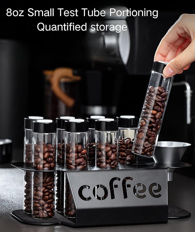 8 Pack Coffee Bean Cellar Tubes, Single Dose Coffee Beans Storage - Image 2
