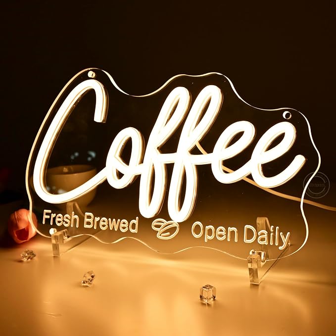 Britrio Coffee Neon Sign for Home Coffee Bar Station Kitchen Dinning Room - Image 6