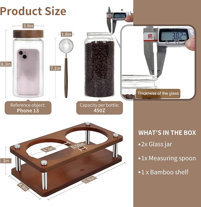 Glass Coffee Grounds Container - Image 3
