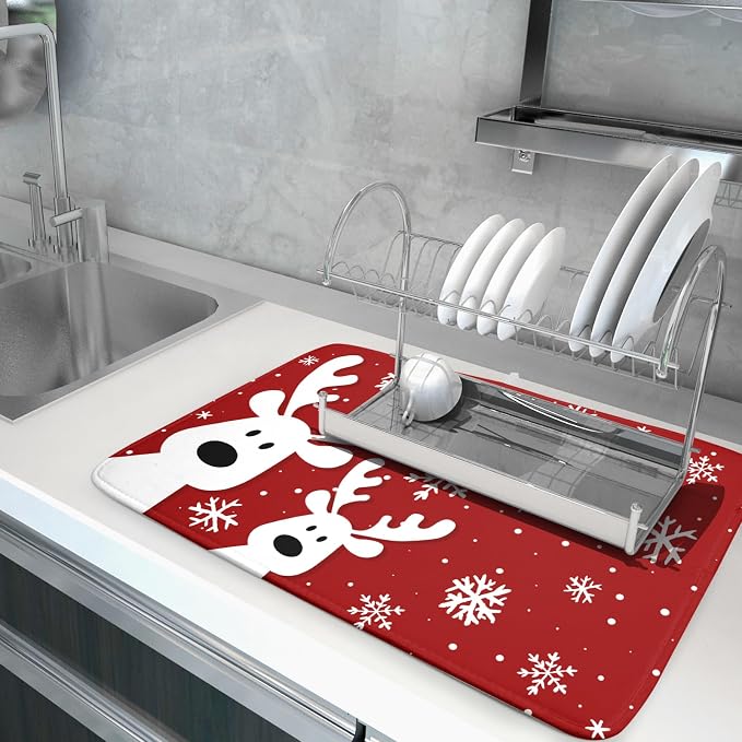 Christmas Reindeer Dish Drying Mats 18x24 - Image 5