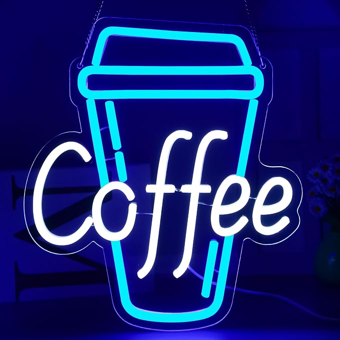 Coffee Neon Sign for Wall Decor Bright Led Neon Light for Business Sign Coffe by BlecodeNeonSign