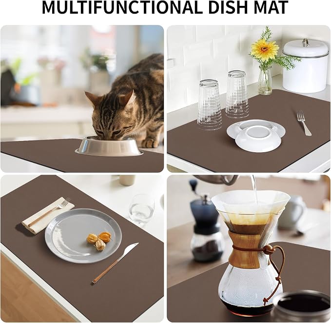 Coffee Mat for Countertop, 17“ x 31.5” Super Absorbent Coffee Bar Mat, Kitchen - Image 6