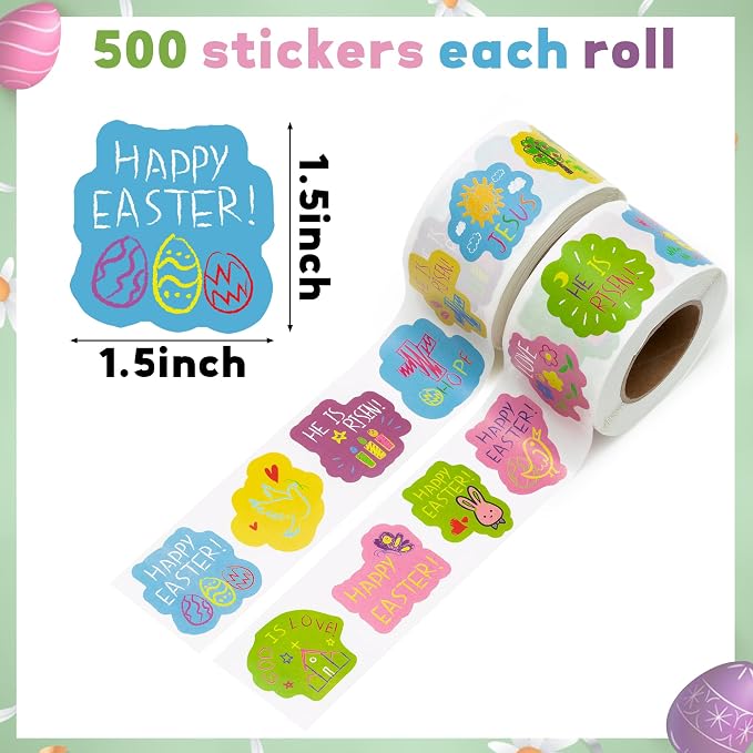 Haooryx Easter Kids' Sticker Rolls - Image 3