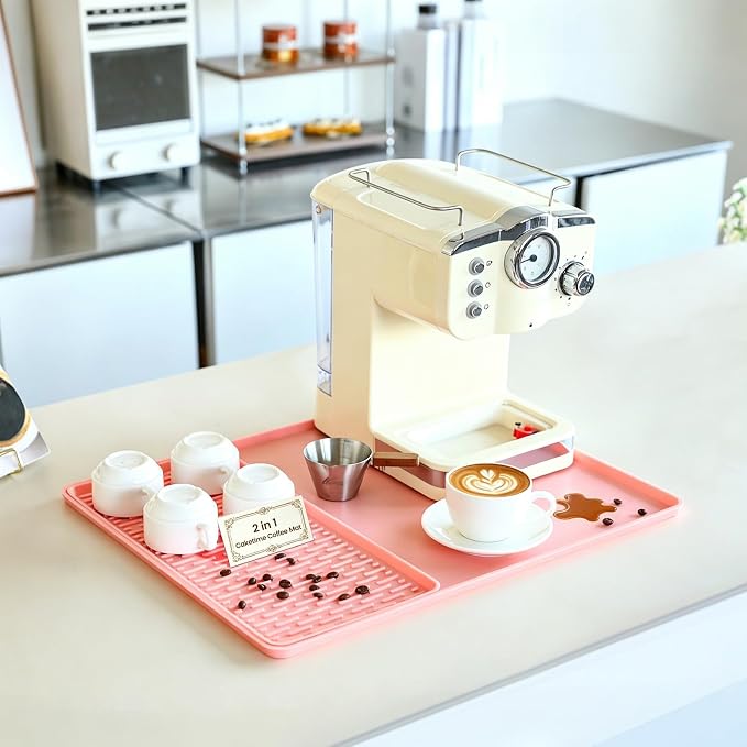 CAKETIME 2 In 1 16"x20" Silicone Coffee Bar Mat Accessories by CAKETIME