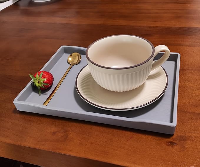 Gray Small Serving Tray, Countertop Organizer | - Image 4