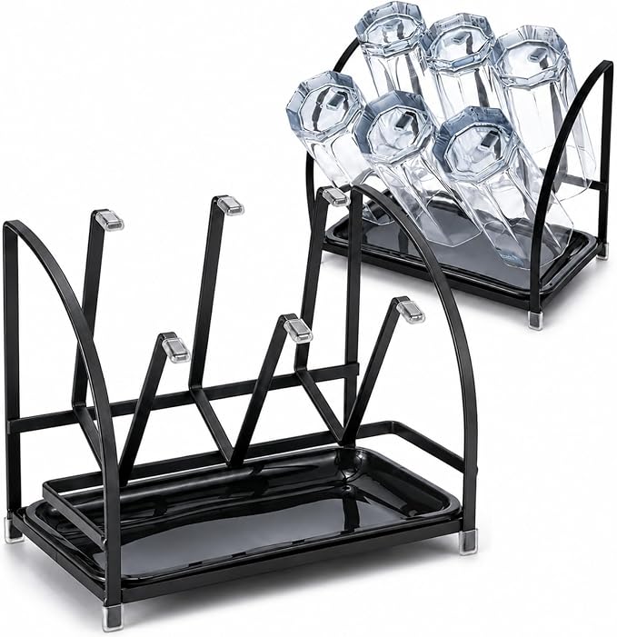 RHBLME 2 Packs Glass Drying Rack, Vertical Bottle Drying Rack Glass Bottle by RhblmeUS