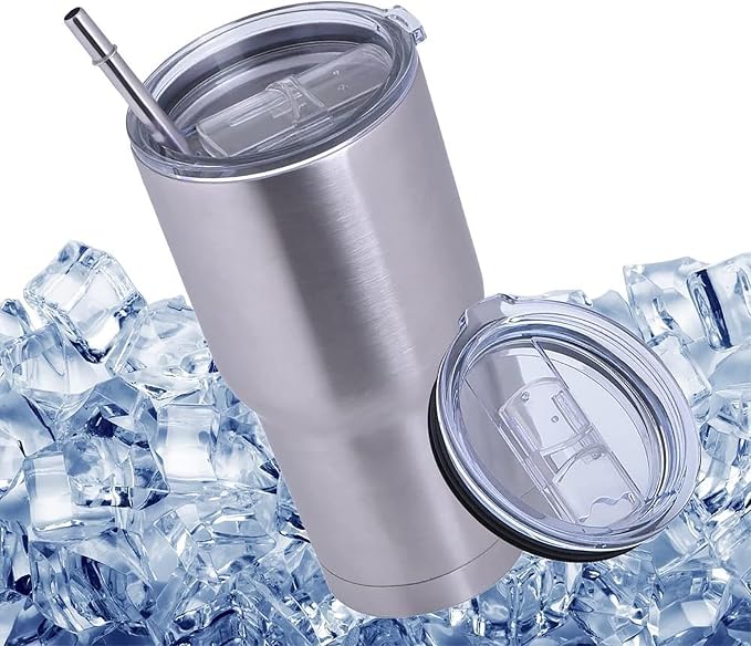 2 Replacement Lids for 20oz Stainless Steel Tumbler Travel Cup - Image 5