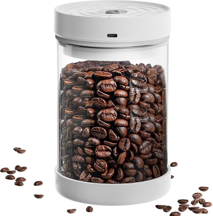 Vacuum Coffee Canister, 1.1L/16oz Vacuum Coffee Containers, Airtight Coffee by Olubfdh