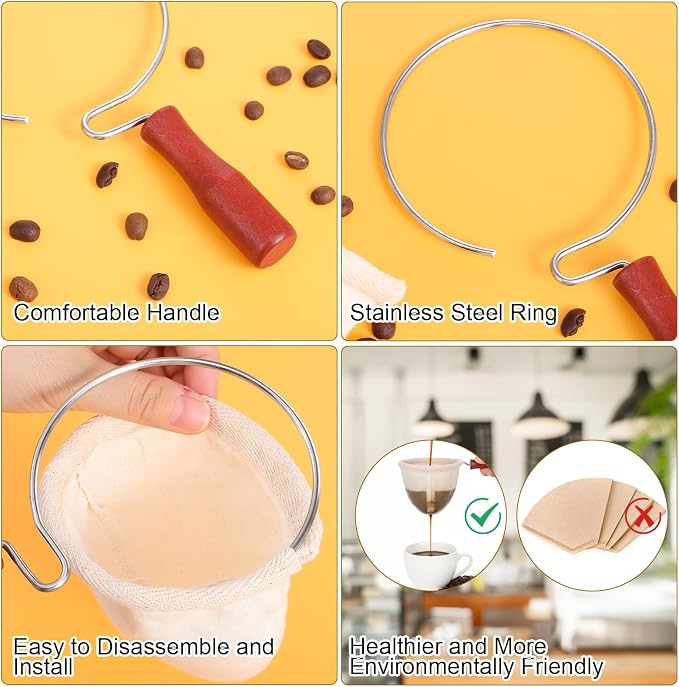 Cloth Coffee Filter Flannel Coffee Bag Strainer - Image 4