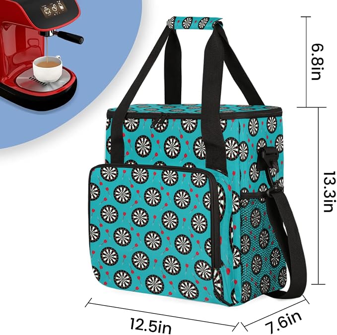 Dart Board Coffee Maker Travel Bag, Dart Board Large Carrying Storage Case - Image 2