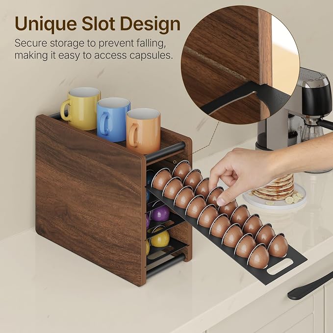 YATINEY Coffee Pod Drawer Holder, 72 Pods Large Capacity, 4 Tier Holder - Image 6
