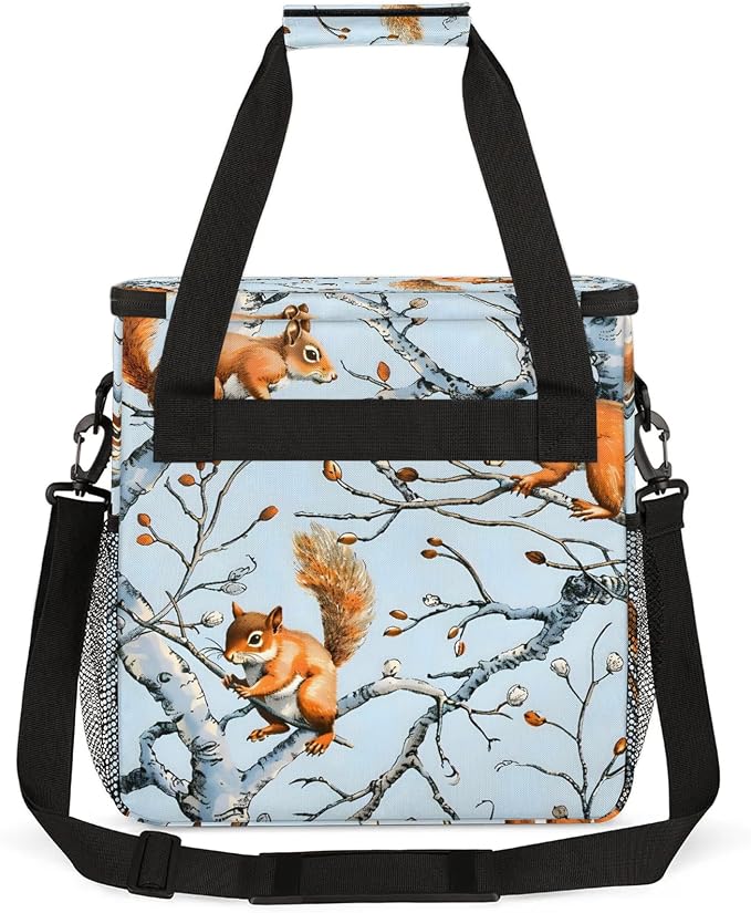 Cute Animal Squirrel Coffee Maker Carring Bag, Large Insulated Storage - Image 5