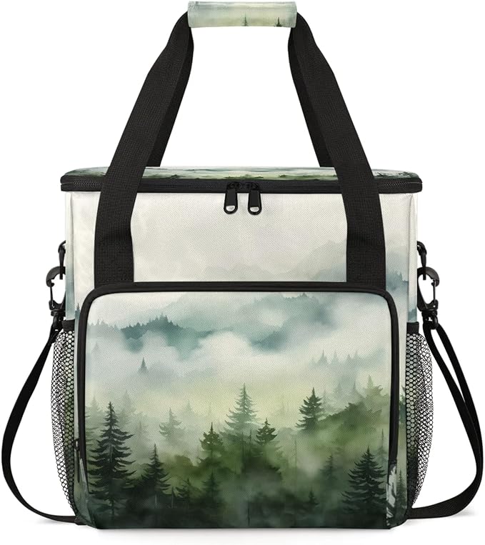 Forest Tree Coffee Maker Carring Bag, Large Insulated Storage Organizer Case by Home