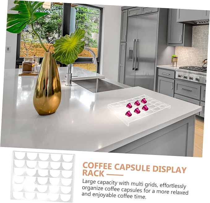 DOITOOL Acrylic Espresso Capsule Holder Stand 30 Grid Kitchen Storage Organizer - Image 6