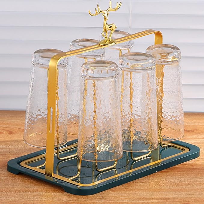Reusable Cup Drying Rack Stand, Non-Slip Drying Glasses Rack, Silicone Designs - Image 2