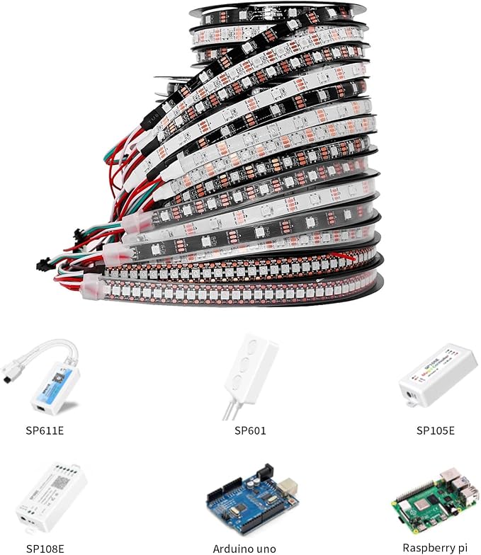Individually Addressable RGB LED Strip 6.5FT 144LEDs/M 5050 SMD - Image 6