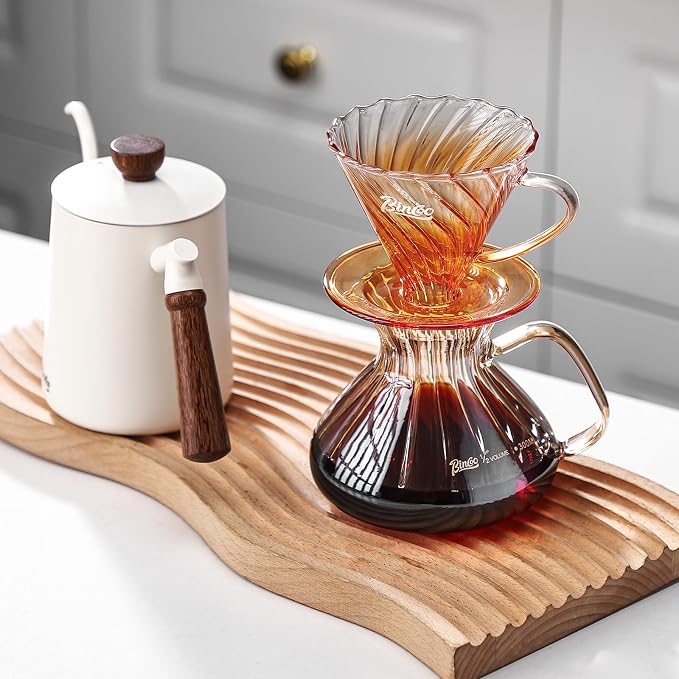 Bincoo Pour Over Coffee Maker Set, 650ML Borosilicate Glass Carafe - Image 7