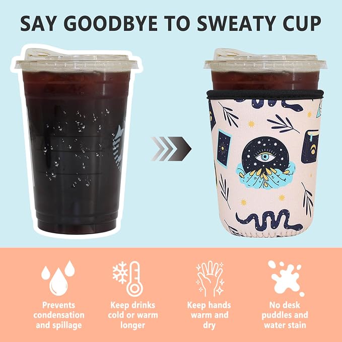 3 Pack Reusable Iced Coffee Sleeves - Image 5