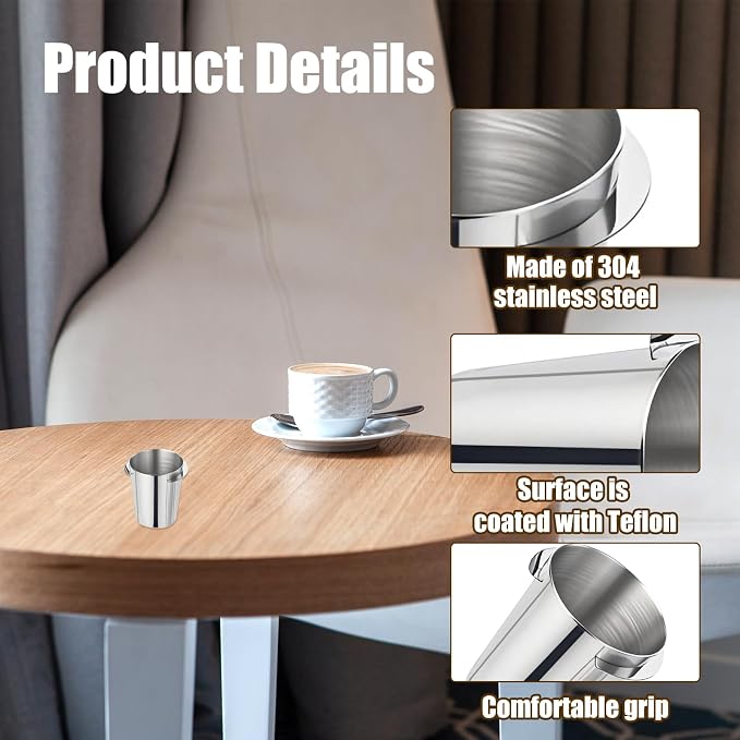 58mm Coffee Dosing Cup, Stainless Steel Espresso Coffee Dosing Cup Silver - Image 3