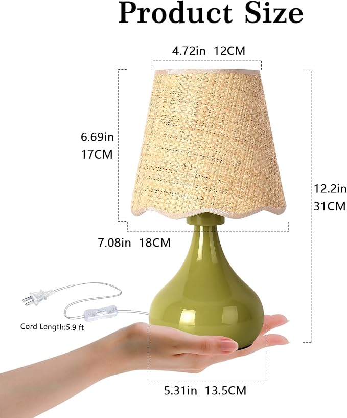 Green Small Touch Control Table Lamp - Image 2