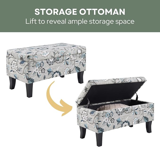 Convenience Concepts Designs4Comfort Winslow Storage Ottoman Bench 32" - Image 8