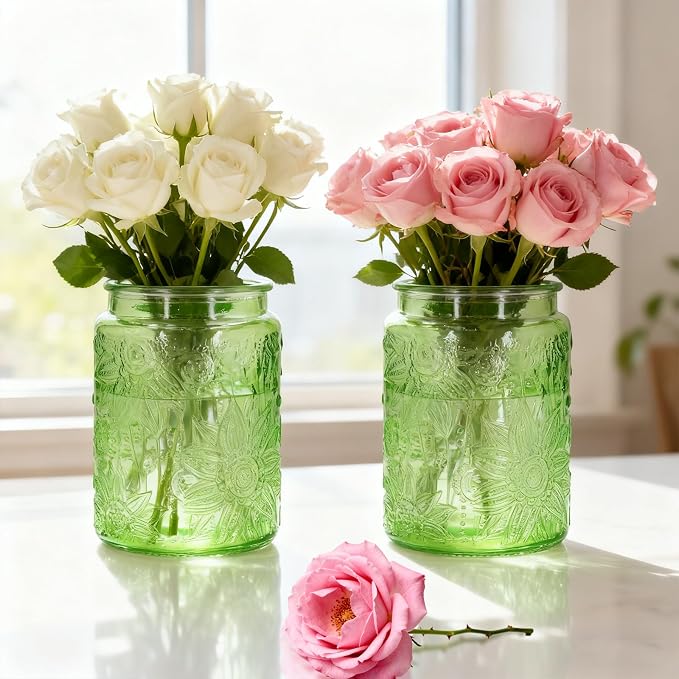 1Pc 24oz Sunflower Style Vintage Glass Candy Jar - Image 5